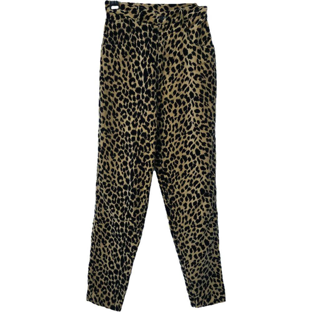Zone Blu Leopard Print Size 2 Mom Jeans High Waisted Vintage